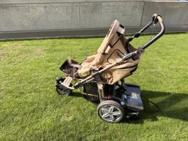 Kinderwagen Teutonia beige mit BuggyBoard gebrauchter Zustan