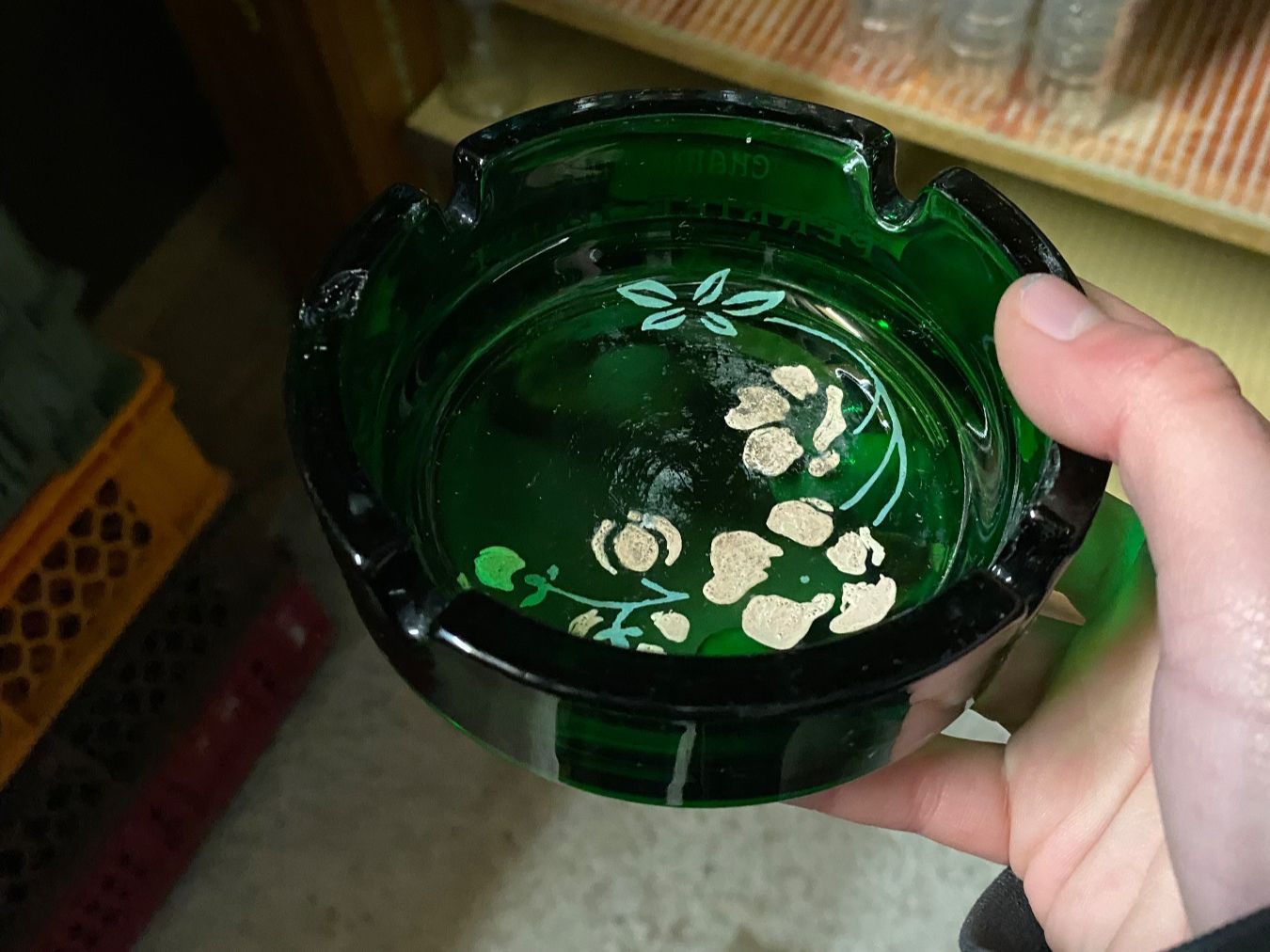 Portacenere: Aschenbecher Glas Grün – Usato da Sennhof venduto da joel.c
