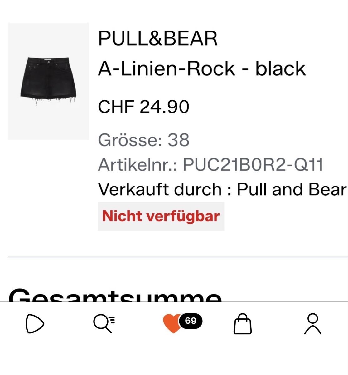 Bershka Gonne: Pull&Bear Jeansrock schwarz 38 – Usato da Seengen venduto da sa_land 9