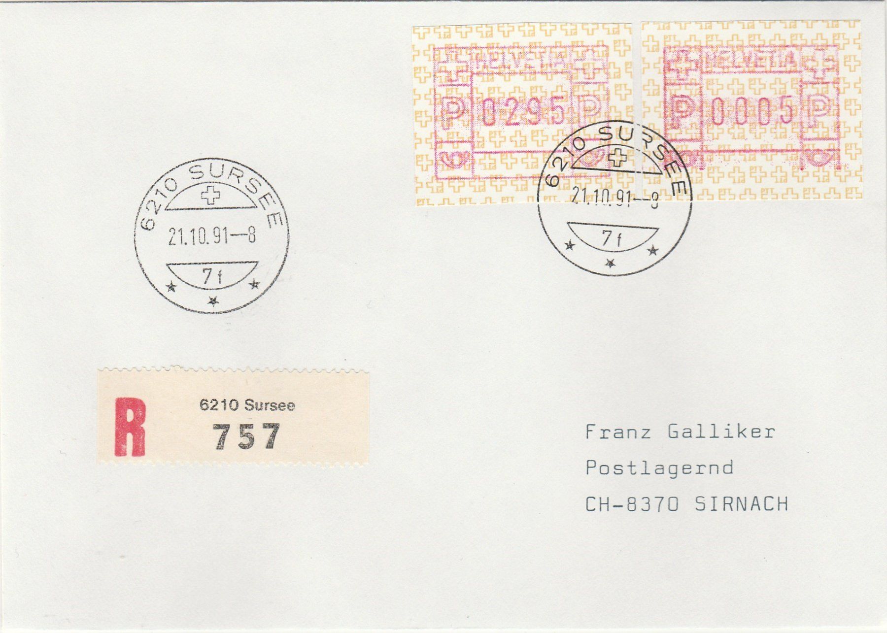 Alle Briefmarken: Teildruck Nr. 8A – Gebraucht aus Oberglatt ZH von Wiedmi6
