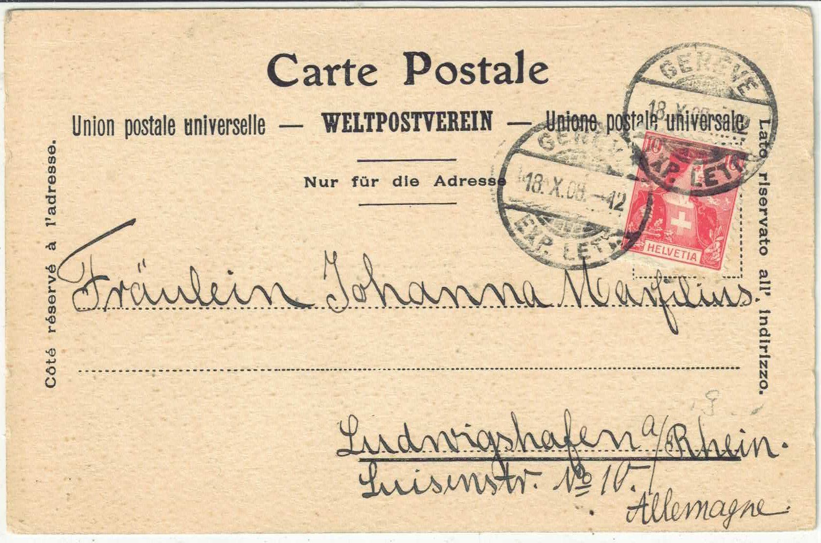 Cartoline postali: La Foret - Geneve – Usato da Ettingen venduto da Kartenplanet 1