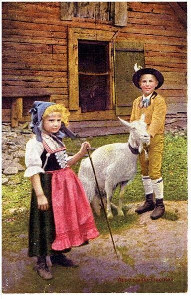 Ansichtskarten: Trachten, 1924 – Gebraucht aus Flims - Dorf von Stagediver