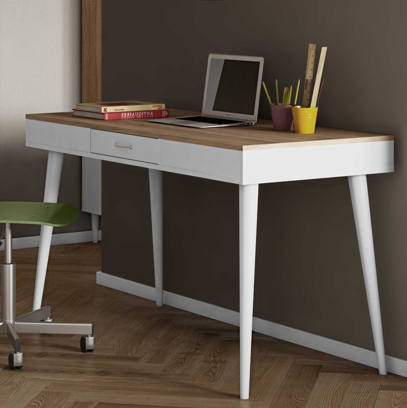 Pfister Scrivanie: Schreibtisch Horizon 134 cm - Eiche/Weiss – Usato da Dietikon venduto da and_bv5y 1