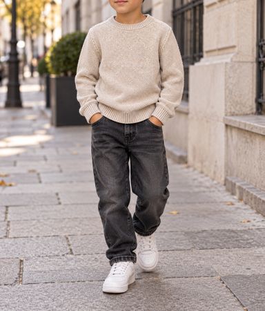 PULL EN MAILLE BEIGE