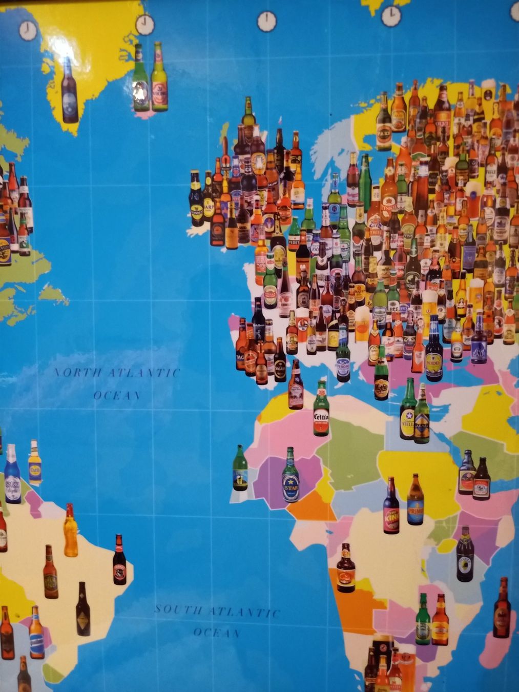 Foto & Immagini: Bild Beer world map / Bierweltkarte – Usato da Oberegg venduto da A-Z.Handel.Loehrer 1