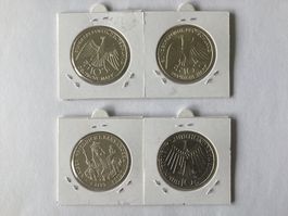 4 x 10 DM Silbermünzen  TOP ZUSTAND