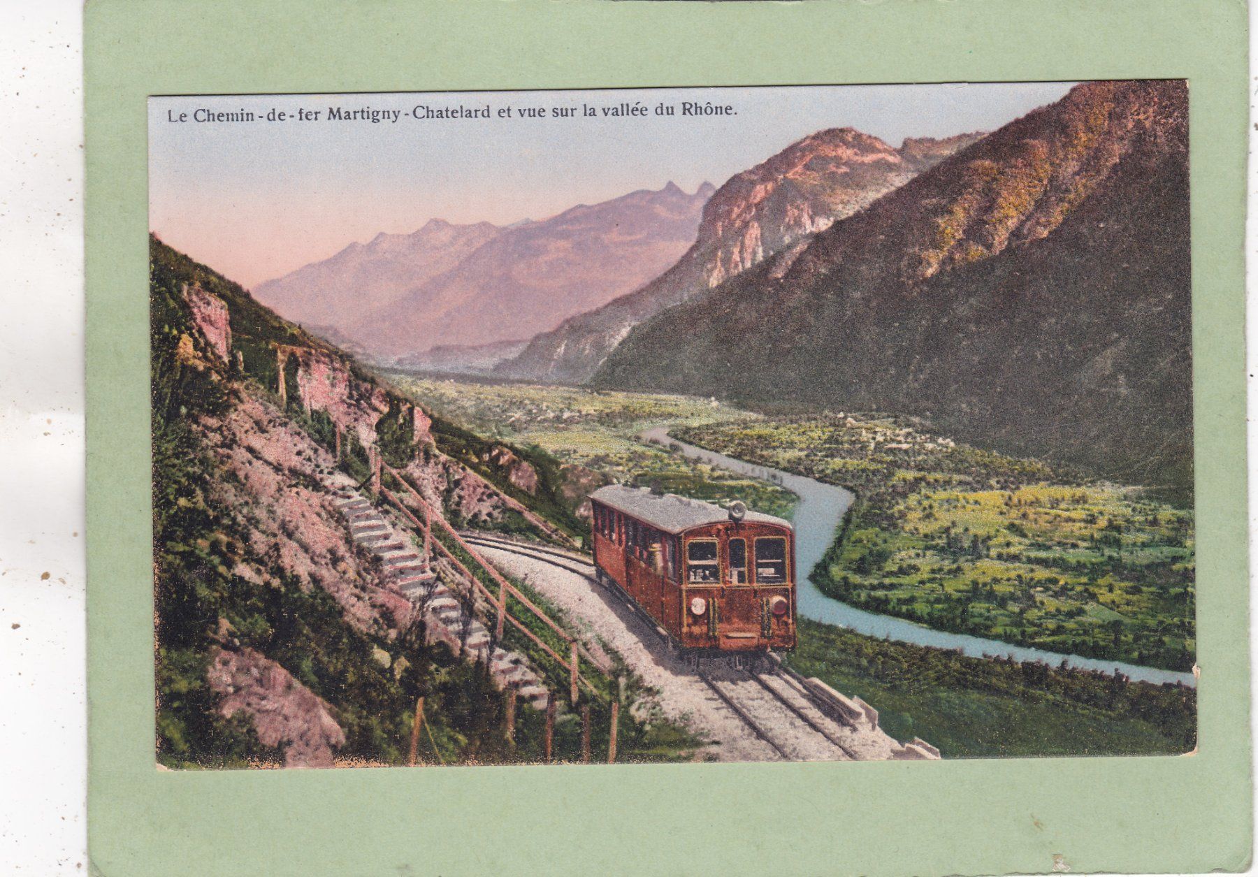 Cartoline postali: Le Chemin de Fer  Martigny - Chatelard vallée du Rhône – Usato da Herisau venduto da Lisegrat2008
