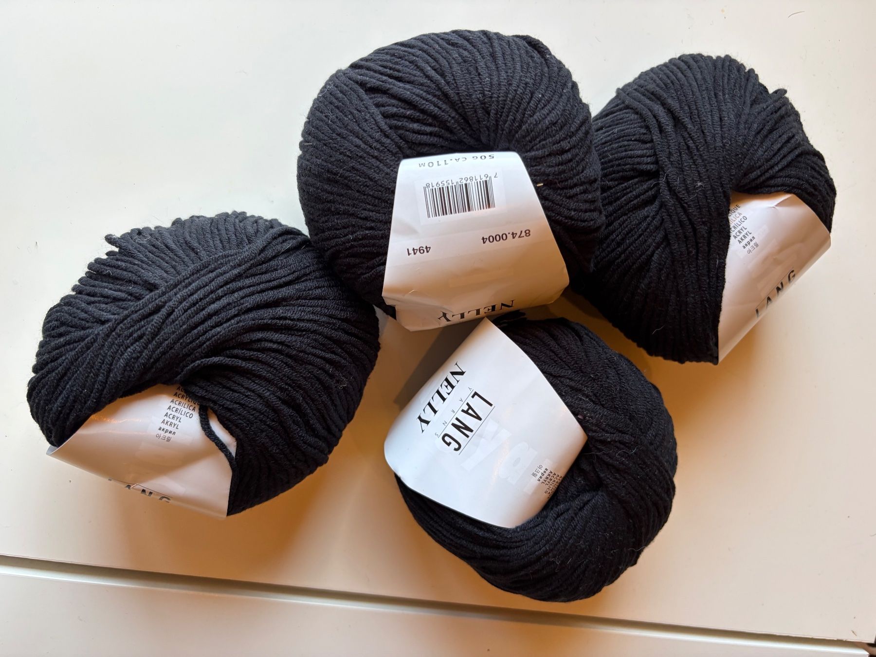 Lang Yarns Lana: 4 Knäuel Nelly Langyarns – Nuovo e nell'imballaggio originale da Büsserach venduto da bor_s88m 1