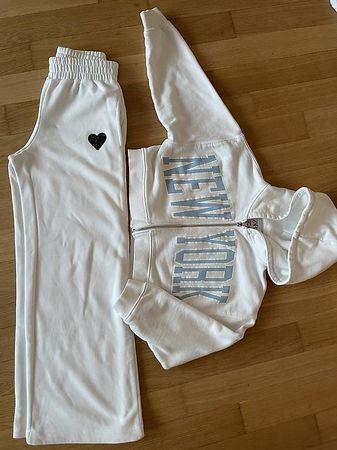 Hosen & Jacke Set weiß Kinder 