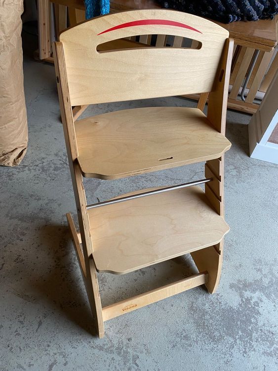  Kinder-Hochstuhl aus Holz Superzustand verstellbar (Gebraucht) in Motiv 