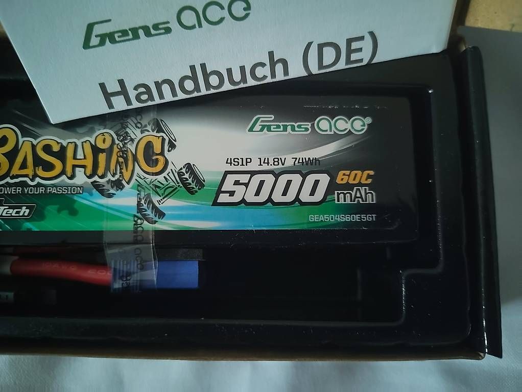 Batterie, Caricabatterie & Alimentatori: Gens Ace 4S 5000mAh/60C LiPo EC5 – Nuovo e nell'imballaggio originale da St.Gallen venduto da becks0815 1