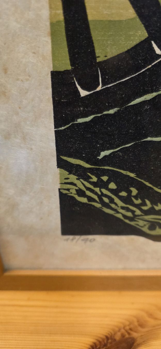 Xilografie: Original Holzschnitt gerahmt. – Usato da Wittenbach venduto da gruezi-schwiz 3