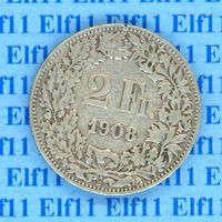 CHF___2.00 1908 s-ss 2 Franken