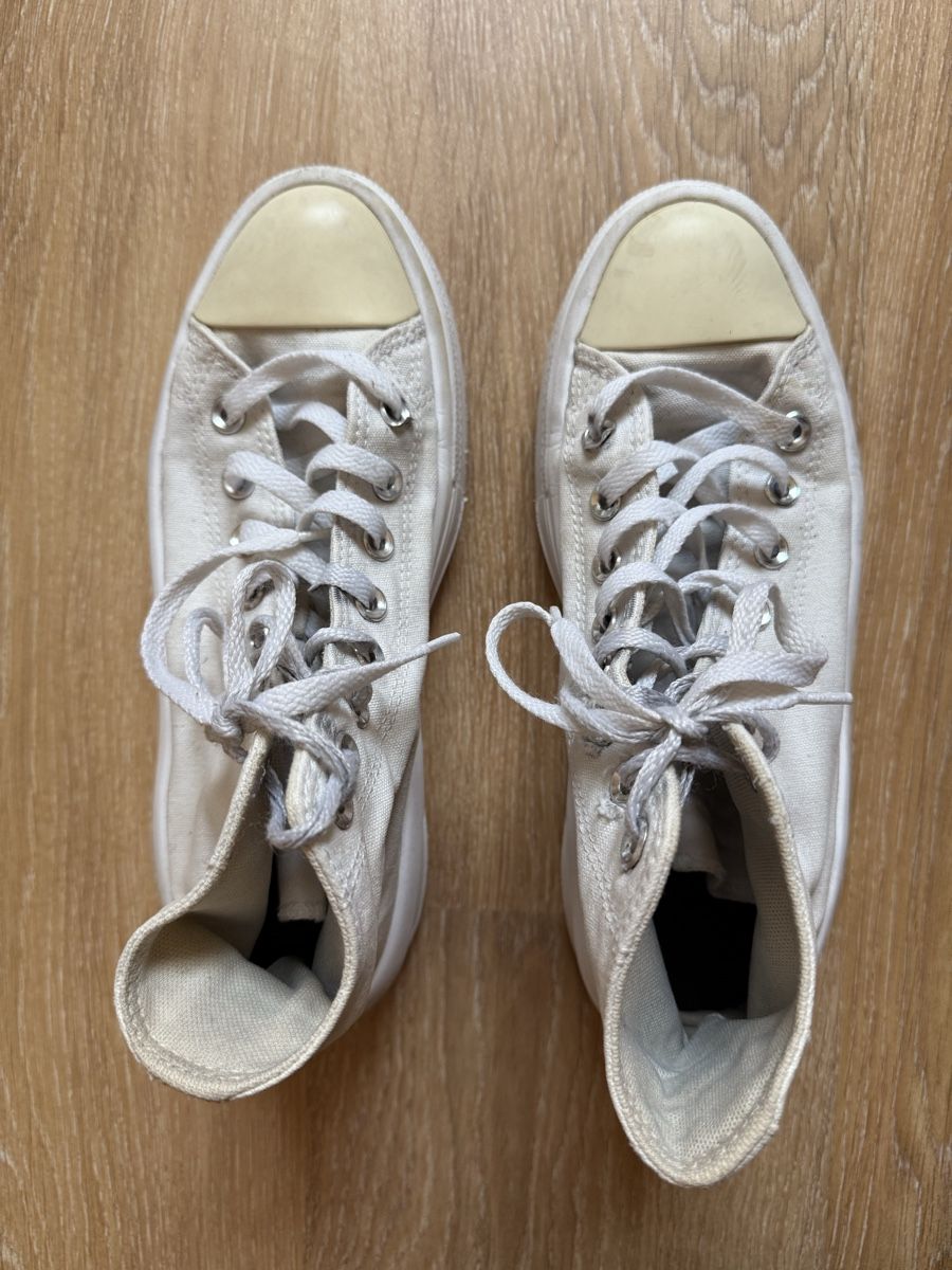 Converse Scarpe da donna: Baskets blanches plate-forme Converse All Star, p.39 – Usato da Tavannes venduto da Thriftshop 1