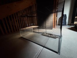 Terrarium mit Gitteraufsatz Kleintierkäfig Zustand gebraucht