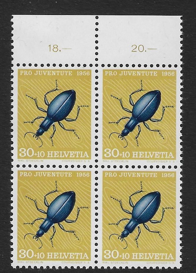 Tutti i francobolli: J166** MNH Viererblock postfrisch 1956 – Usato da Ettingen venduto da Kartenplanet