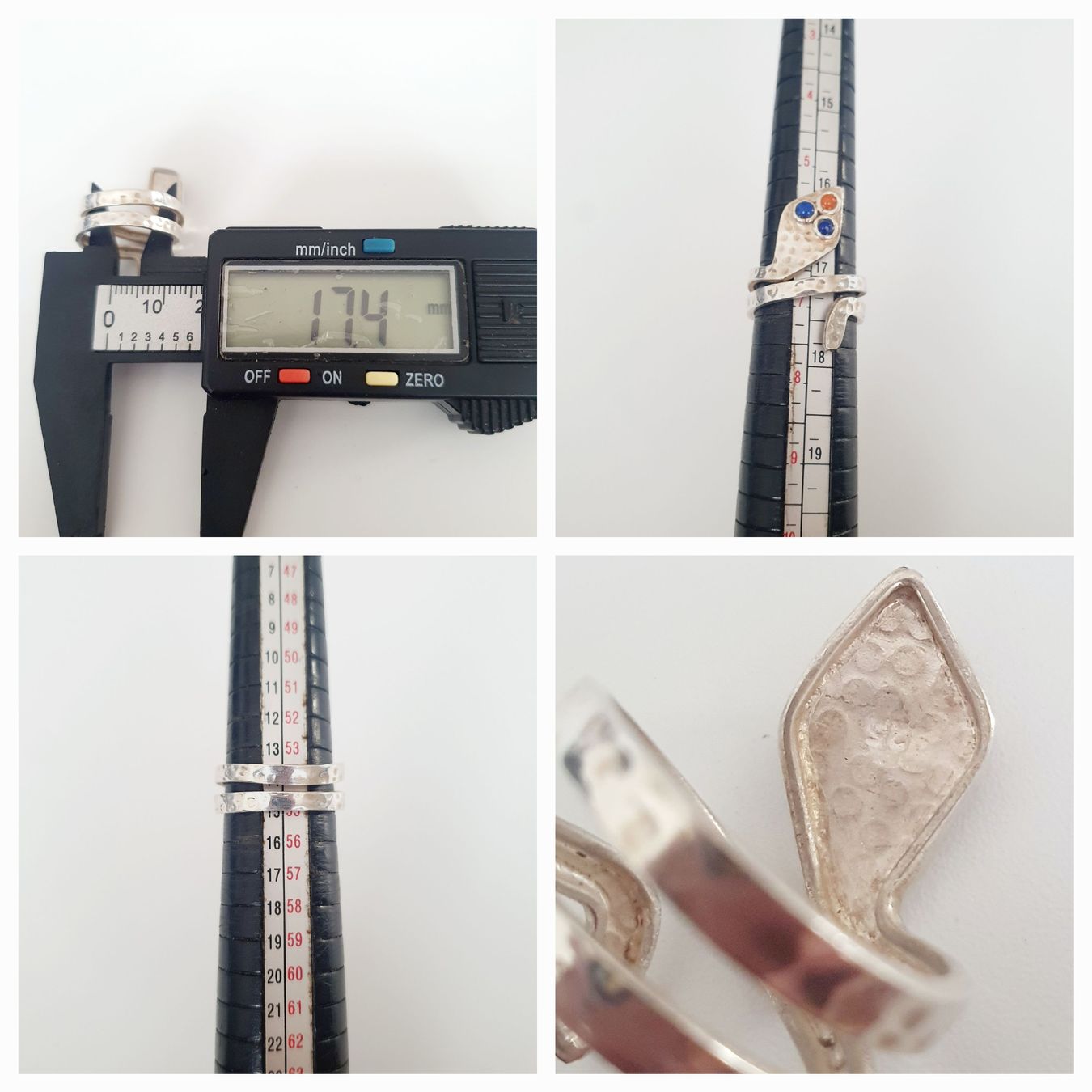 Anelli: Vintage 925 Silber Ring  Schlangenring mit Steinen, Gr 17,4 – Usato da Kreuzlingen venduto da Wunderkiste123 2
