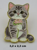 Ansteck Pin - BÜSI - Emaille - Goldfarben - 3,2x2,3cm