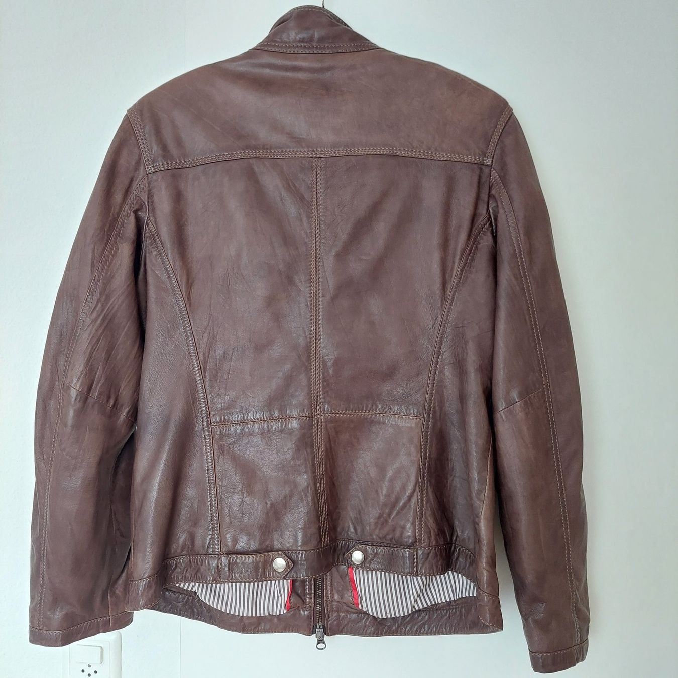 Jacken: Vintage Lederjacke braun, Grösse L – Gebraucht aus Egg von PetKa2 2
