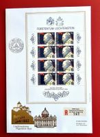LIECHTENSTEIN PILGERFAHRT HEILIGES JAHR PAPST BOGEN FDC 1983