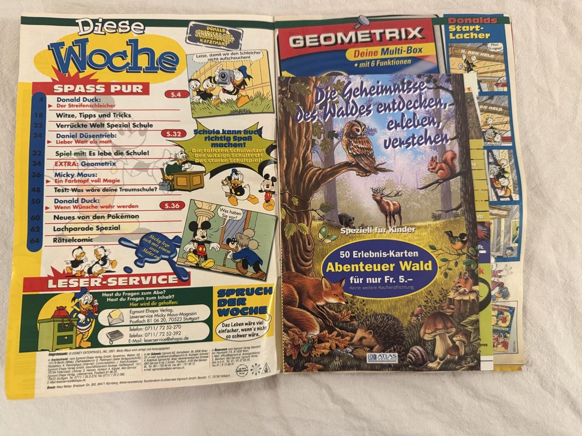 Fumetti: Micky Maus Magazin Nr. 40 2001 mit Geometrix Extra Set – Usato da Menziken venduto da TopDevShop 2