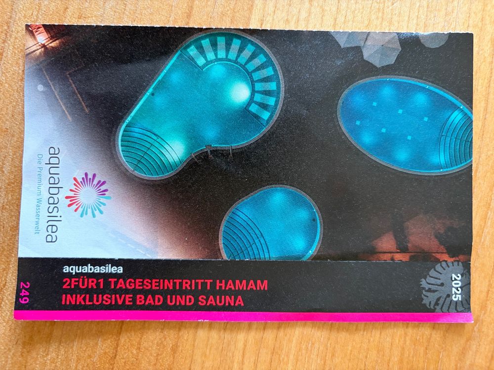Aquabasilea 2 für 1 Tageseintritt Hamam Bad Sauna bis 2025 (Gebraucht ...