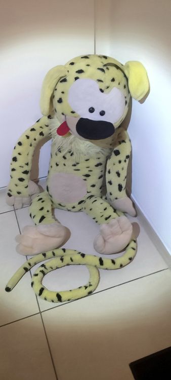 Peluche marsupilami Applause vintage jaune avec oreilles