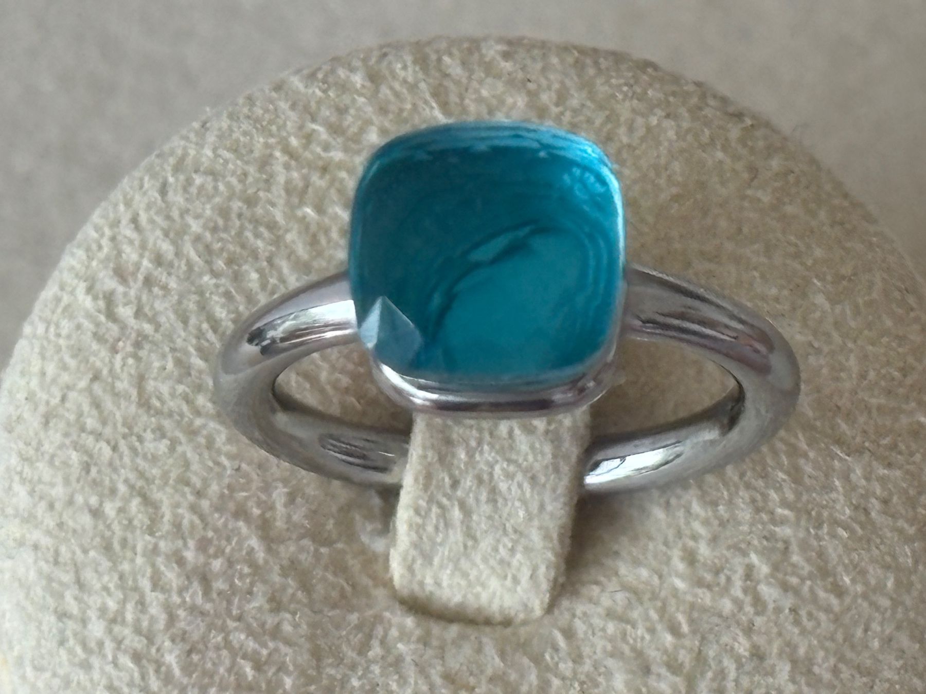 Anelli: Luxus Elegante Gr.17/7 Ring Farbe: Silber / Turkis – Nuovo (secondo la descrizione) da Biel-Bienne venduto da Roserosse13 6
