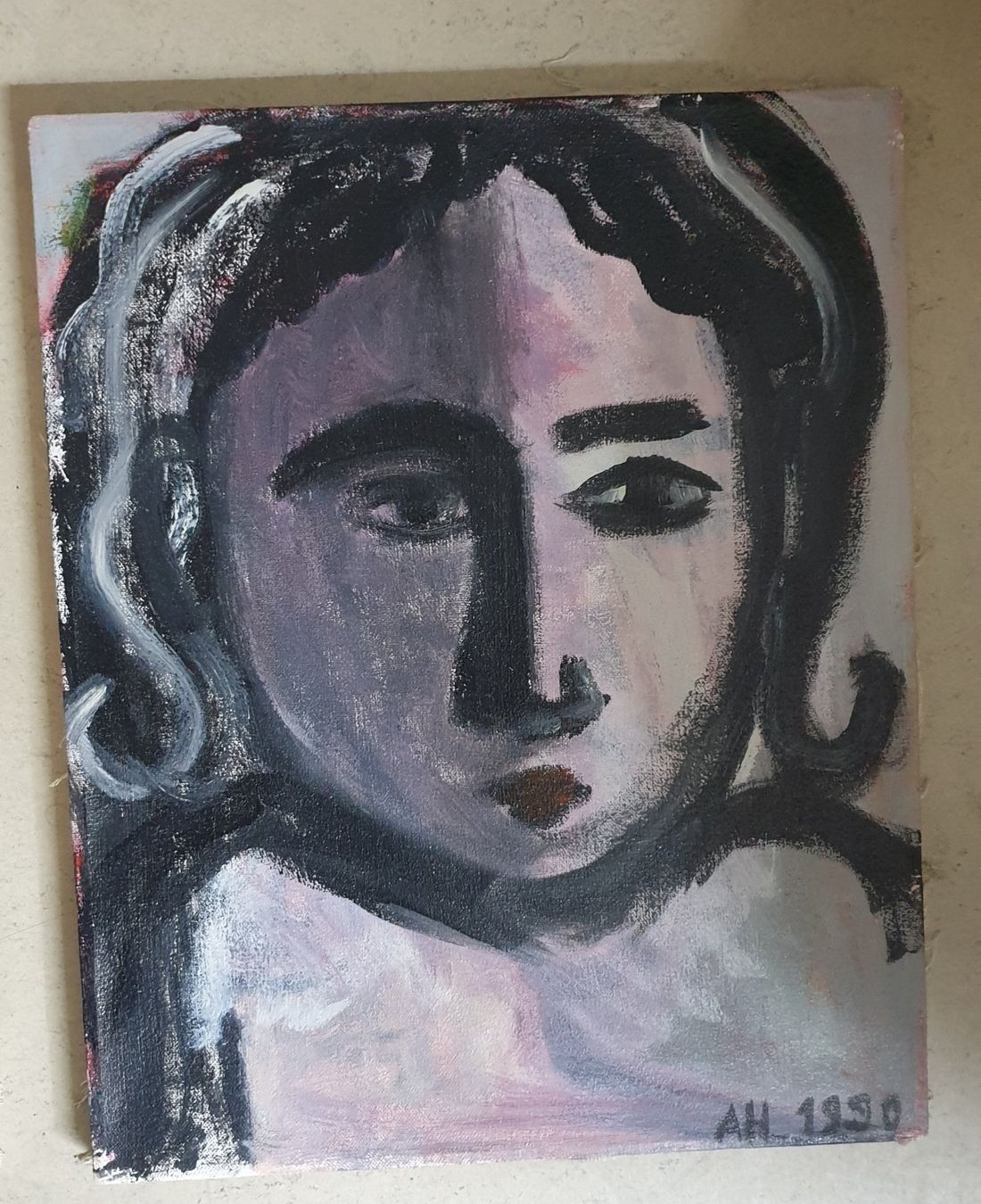 Dipinti: 3 Portraits Gemälde mit Monogramm – Usato da Emmen venduto da magelan 3