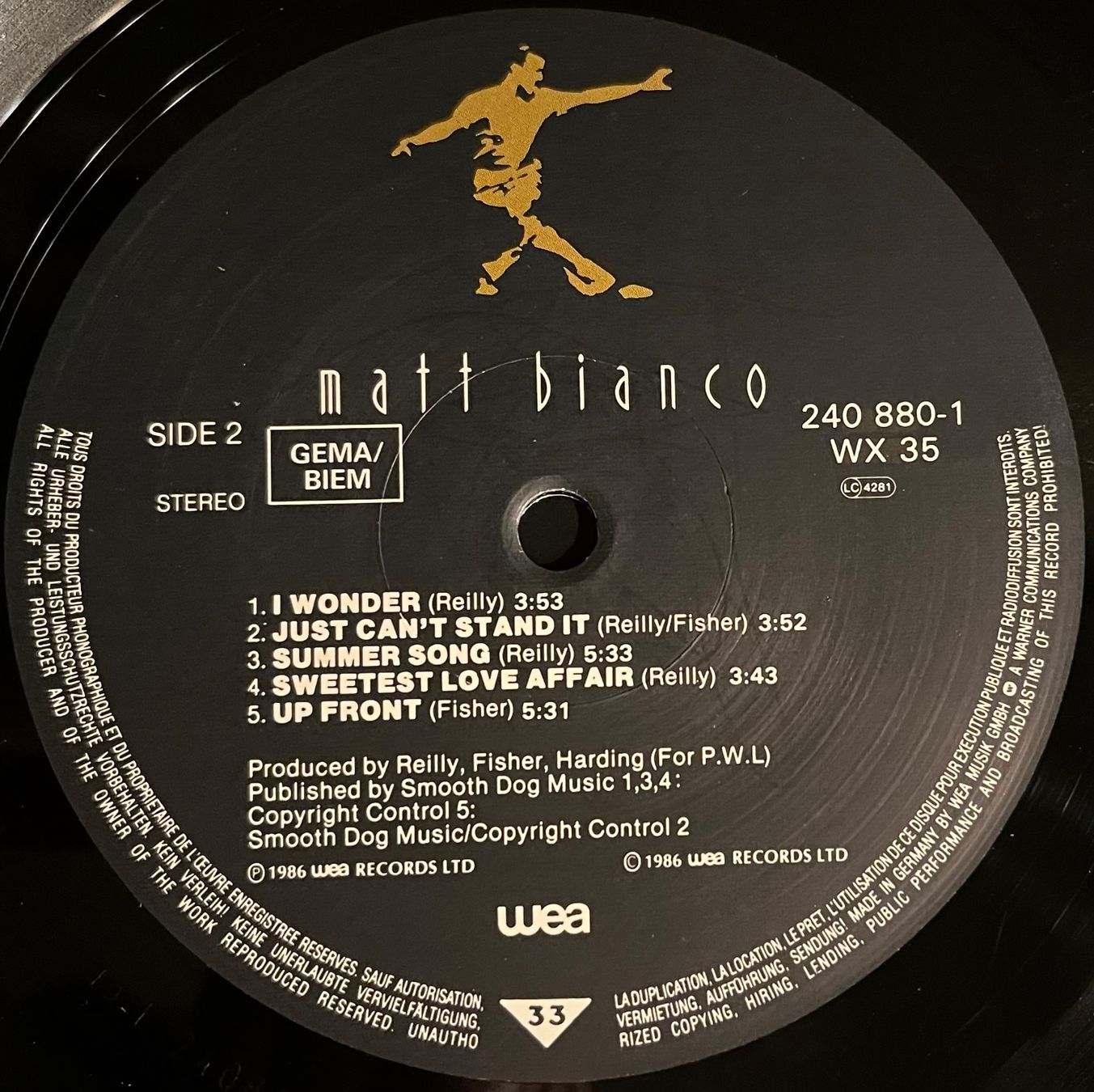 Schallplatten: MATT BIANCO - MATT BIANCO - 33 Tours – Gebraucht aus Bussigny von vinyl-pas-cher 3
