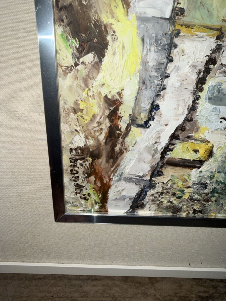 Dipinti: Art Painting Framed Landscape Mountain Castle Artwork – Usato da Cevio venduto da BiadiciT 4