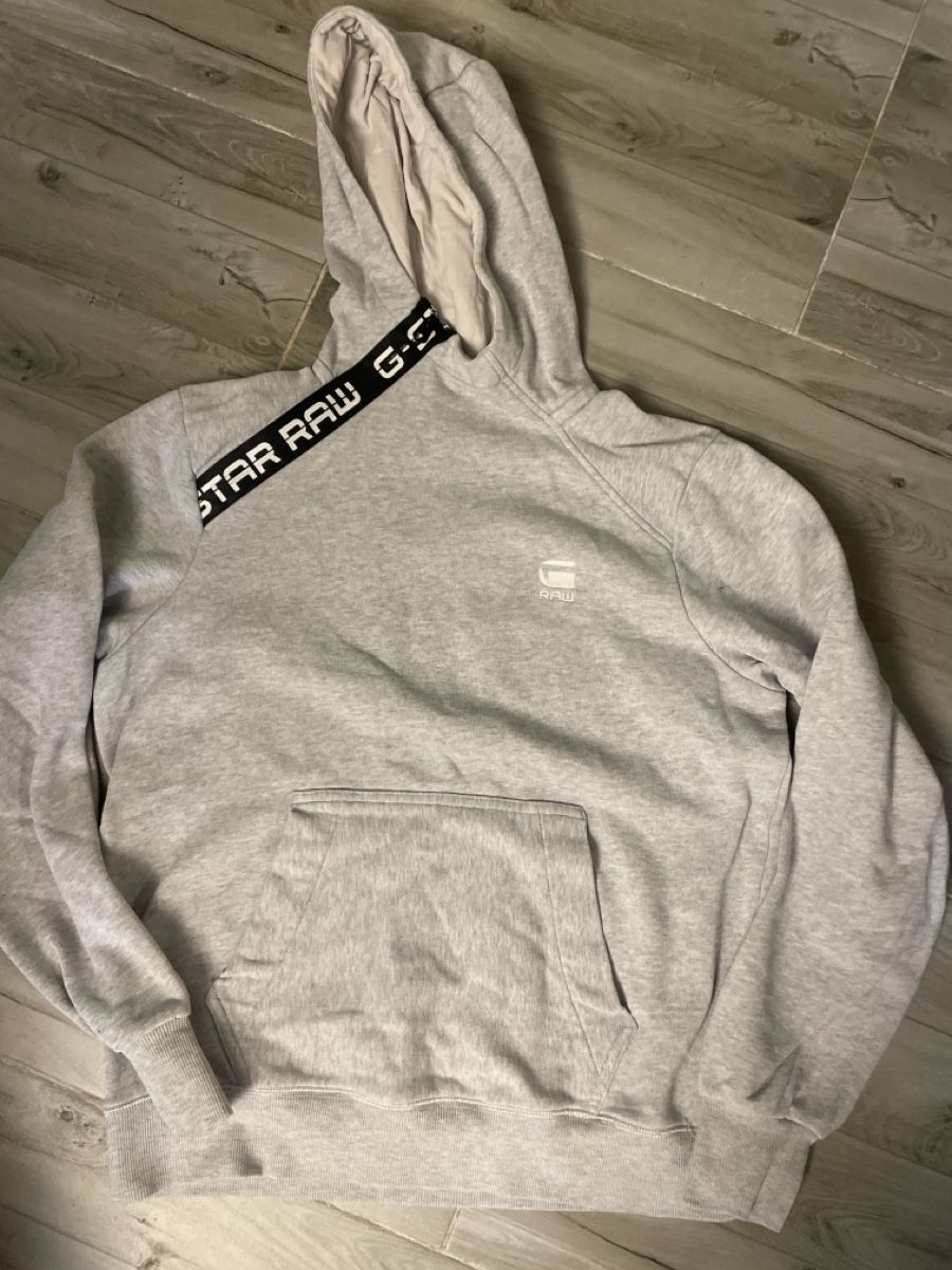 G-Star Pullover & Sweatshirts: G-Star Raw Kapuzenpullover Hoody hellgrau Gr.S/164 – Gebraucht aus Obergerlafingen von cabo4