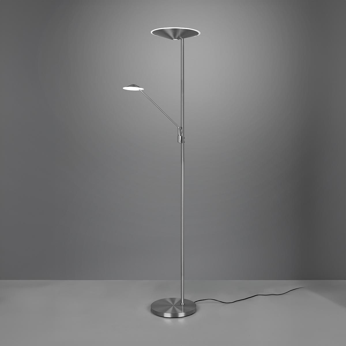 Lampen: LED Stehleuchte, Nickel, 180 cm Höhe – Neu (gemäss Beschreibung) aus Kreuzlingen von Smart-Light 3