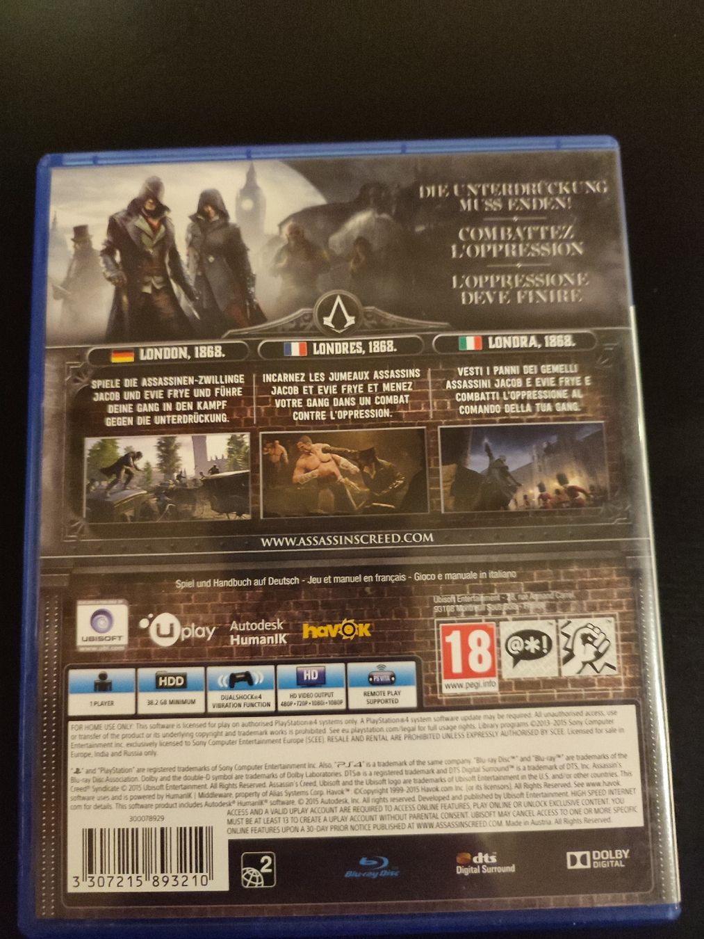 Sony Spiele: Assassin's Creed Syndicate PS4 Game Disc – Gebraucht aus Martigny von Errika 2