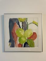 Aquarell, „grüne Tomaten“, 50x50cm, 2005, gerahmt, Original