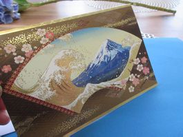 Japanese Card/Karte/Mt.Fuji,Big wave with envelope/new!!