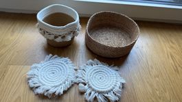 Boho Körbchen und Untersetzer