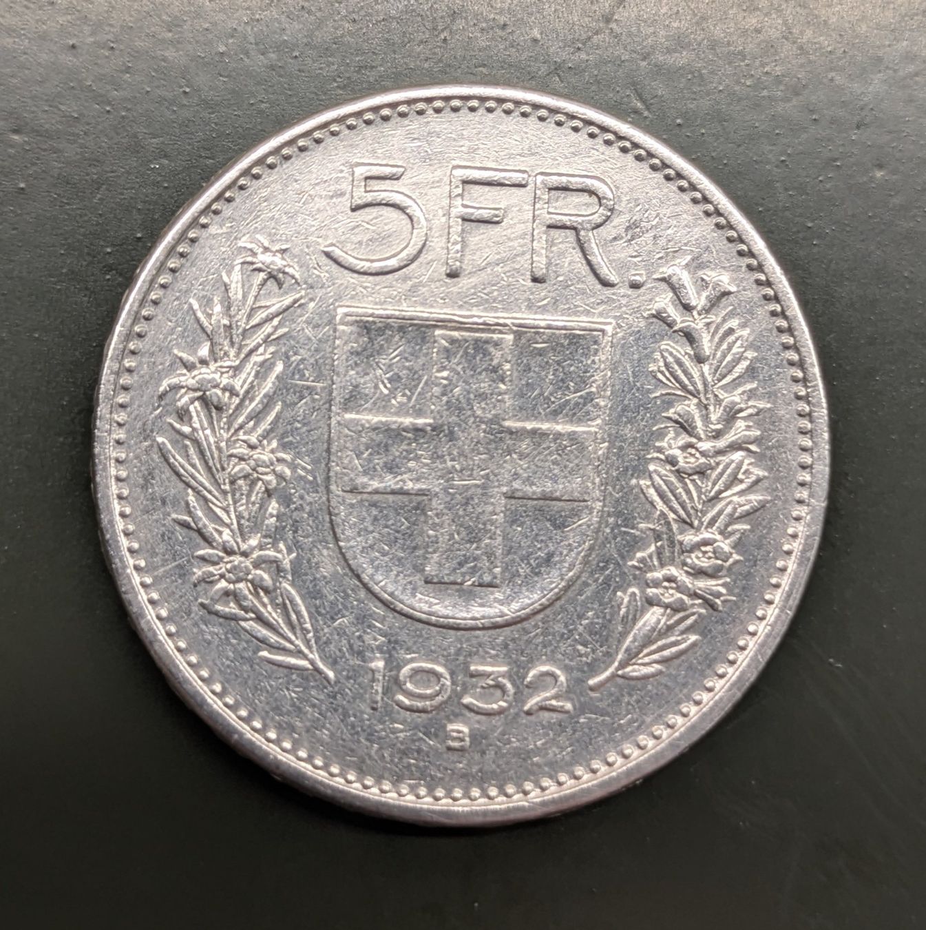 Tutti le monete: 5 Fr. CH 1932 Silber – Usato da Zetzwil venduto da Spitz70
