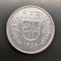 5 Fr. Münze CH 1932 Silber