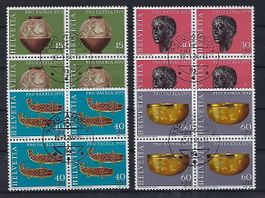 Pro Patria Viererblocks 1973 gestempelt   15132