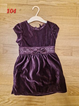 Robe velours fille, élégante et festive, 104
