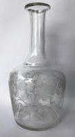 Glas-Karaffe mit Jugendstil-Motiv / antik