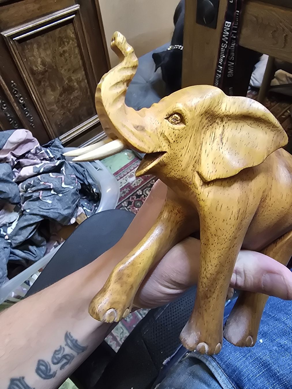 Statuette: Holz Elefant Figur, Handgeschnitzt (T) – Usato da Rorschach venduto da TimelessTrading 3