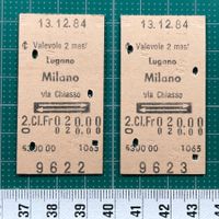 Lugano - Milano via Chiasso, 2 alte SBB Billette, 9622, 9623