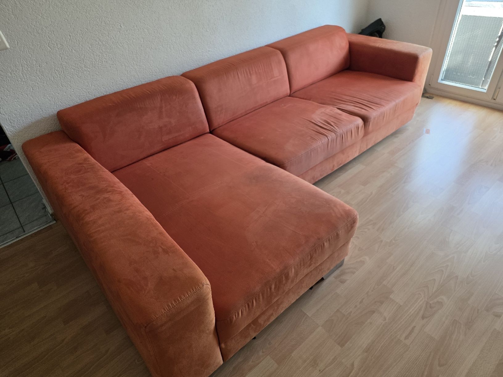 Sofas: Ecksofa orange Stoff gebraucht – D'occasion à Scherzingen par HAN_89