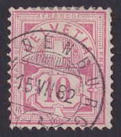 Nr. 55 Weisses Papier Vollstempel WALDENBURG BL, Kat: 95.-