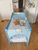 Reisebett Kinderbett blau mit Matratze guter Zustand