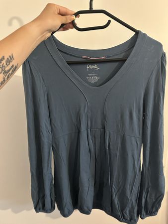Puriti Shirt, Top, Gr. M, blau, V-Ausschnitt, Herbst Top 🍂