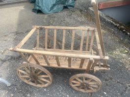 Antiker Holz-Leiterwagen 