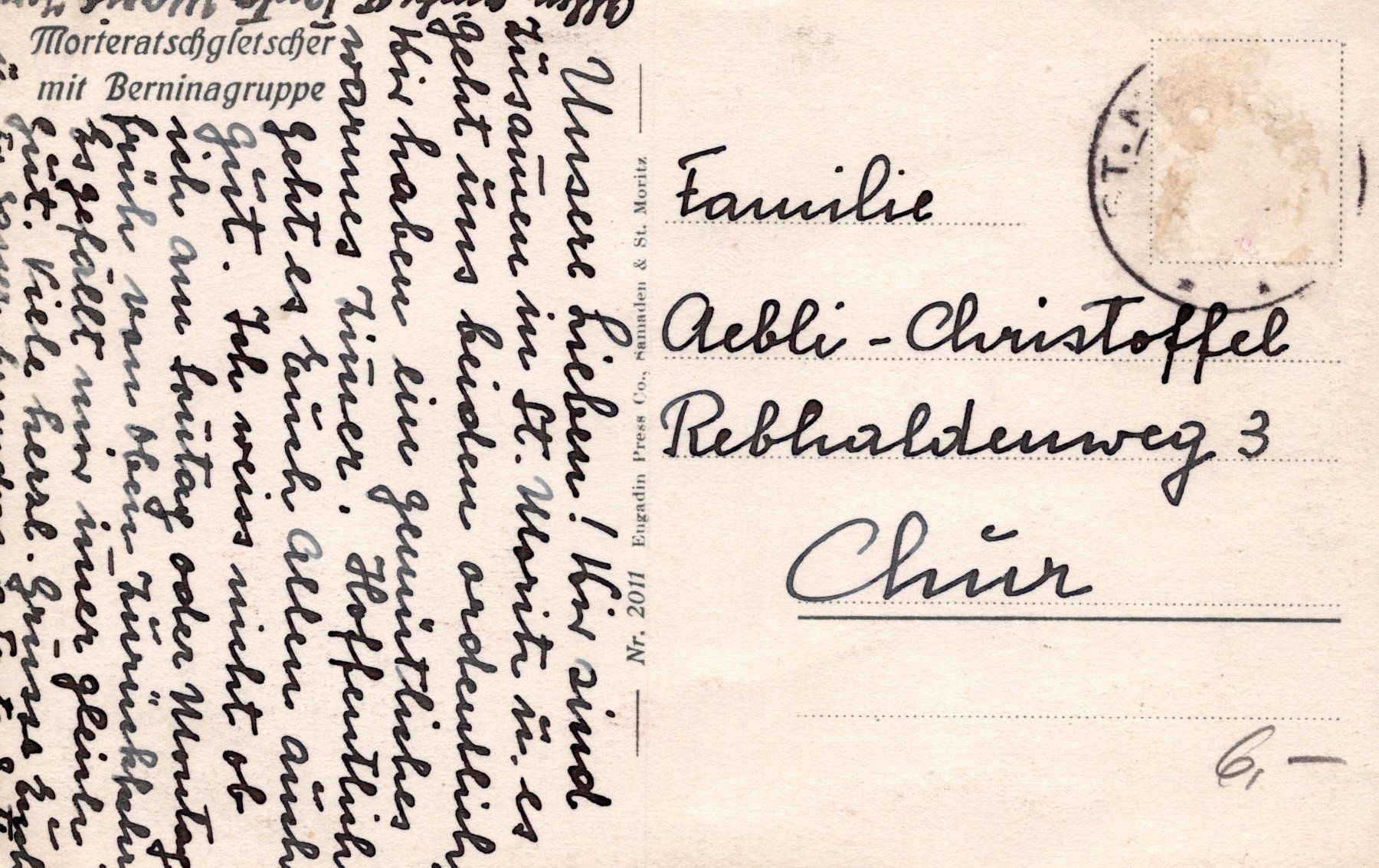 Cartoline postali: 0104 - Postkarte / Ansichtskarte - Morteratschgletscher – Usato da Reinach BL venduto da Boston-Verkauf 1